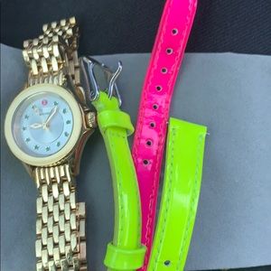 Mini Michele with gold bracelet